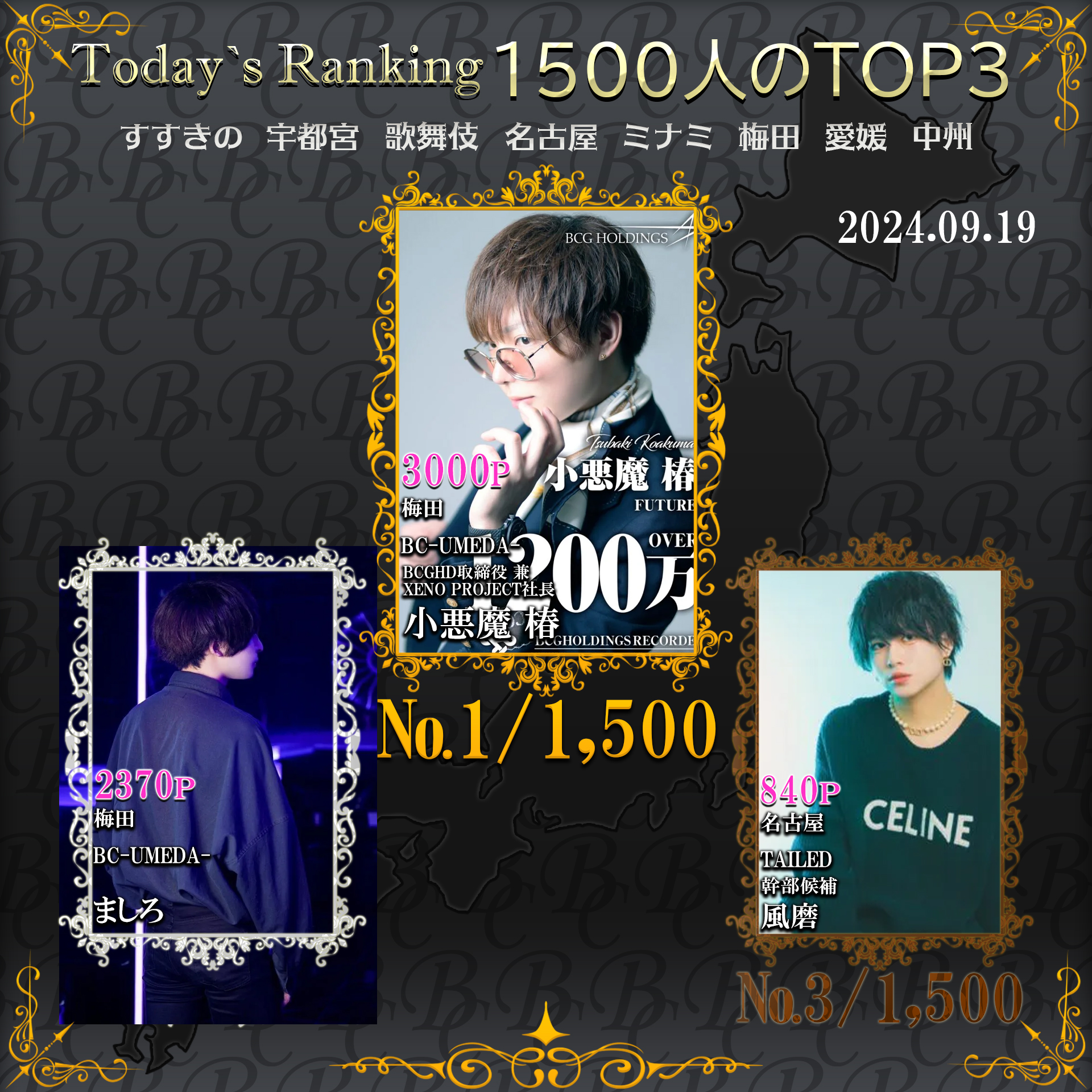 9/19　 Today’s Ranking