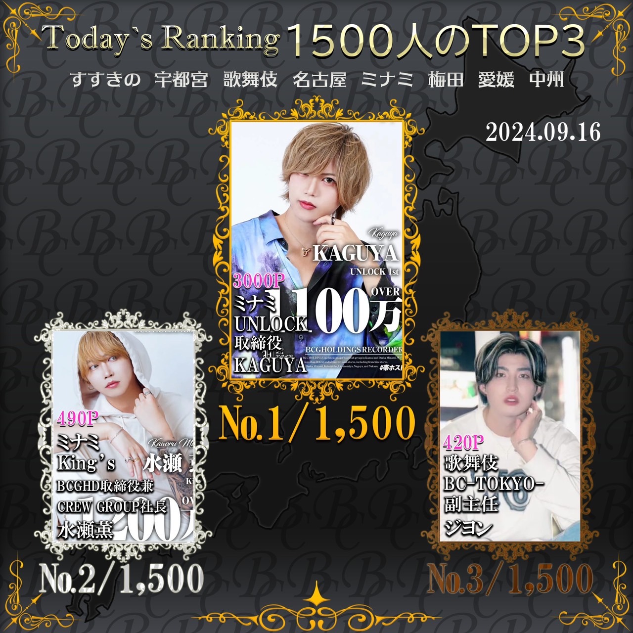 9/16　 Today’s Ranking