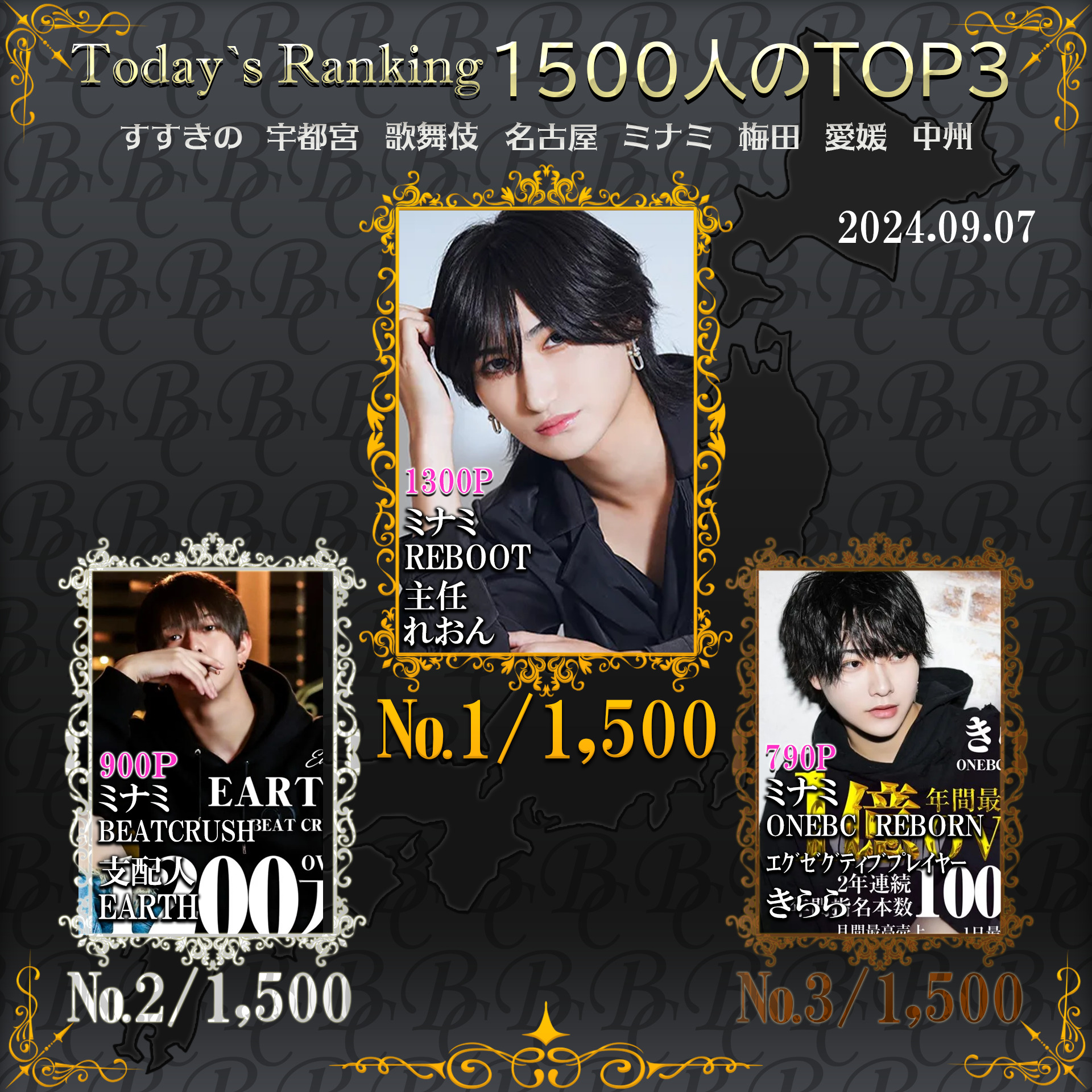 9/7　 Today’s Ranking