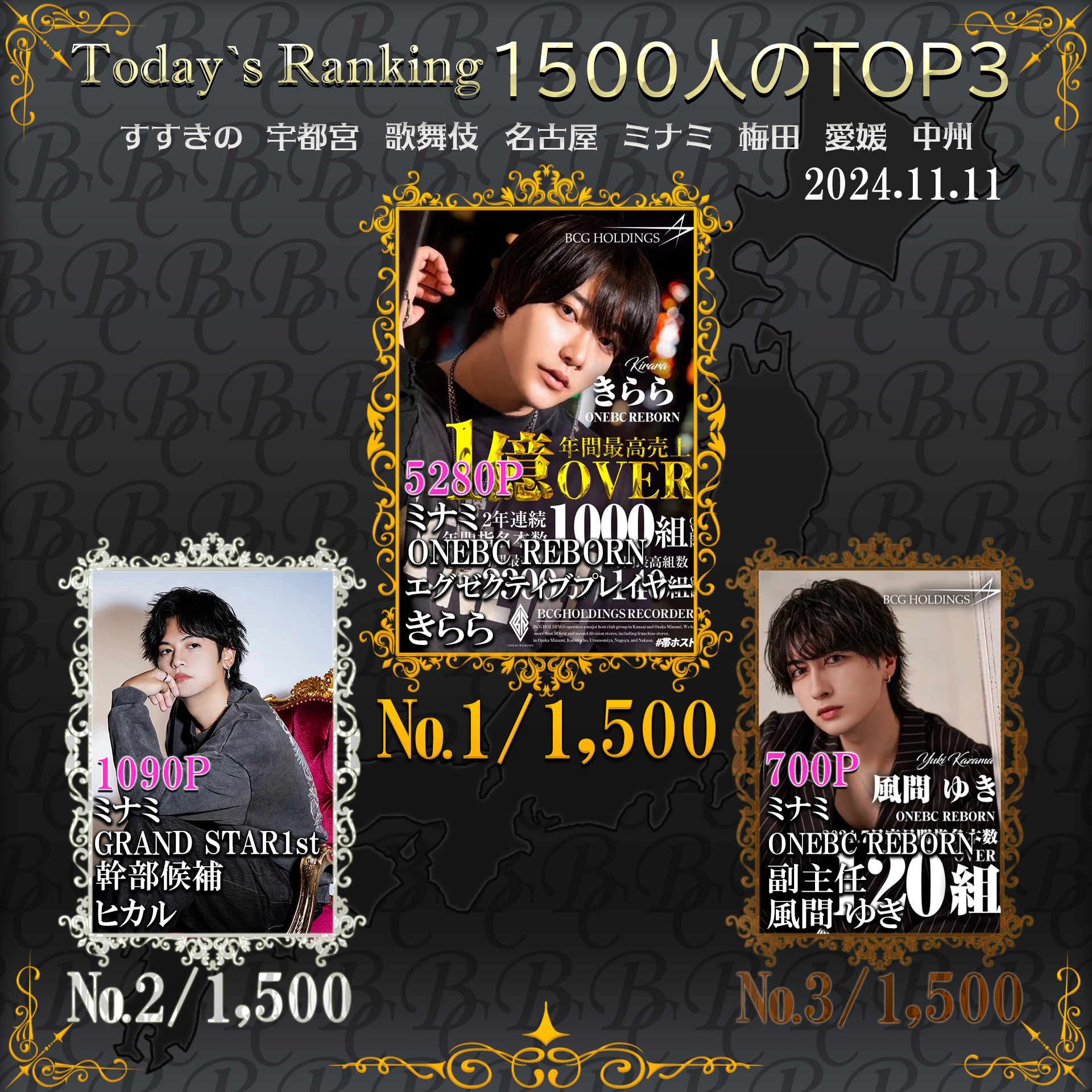 11/11　 Today’s Ranking