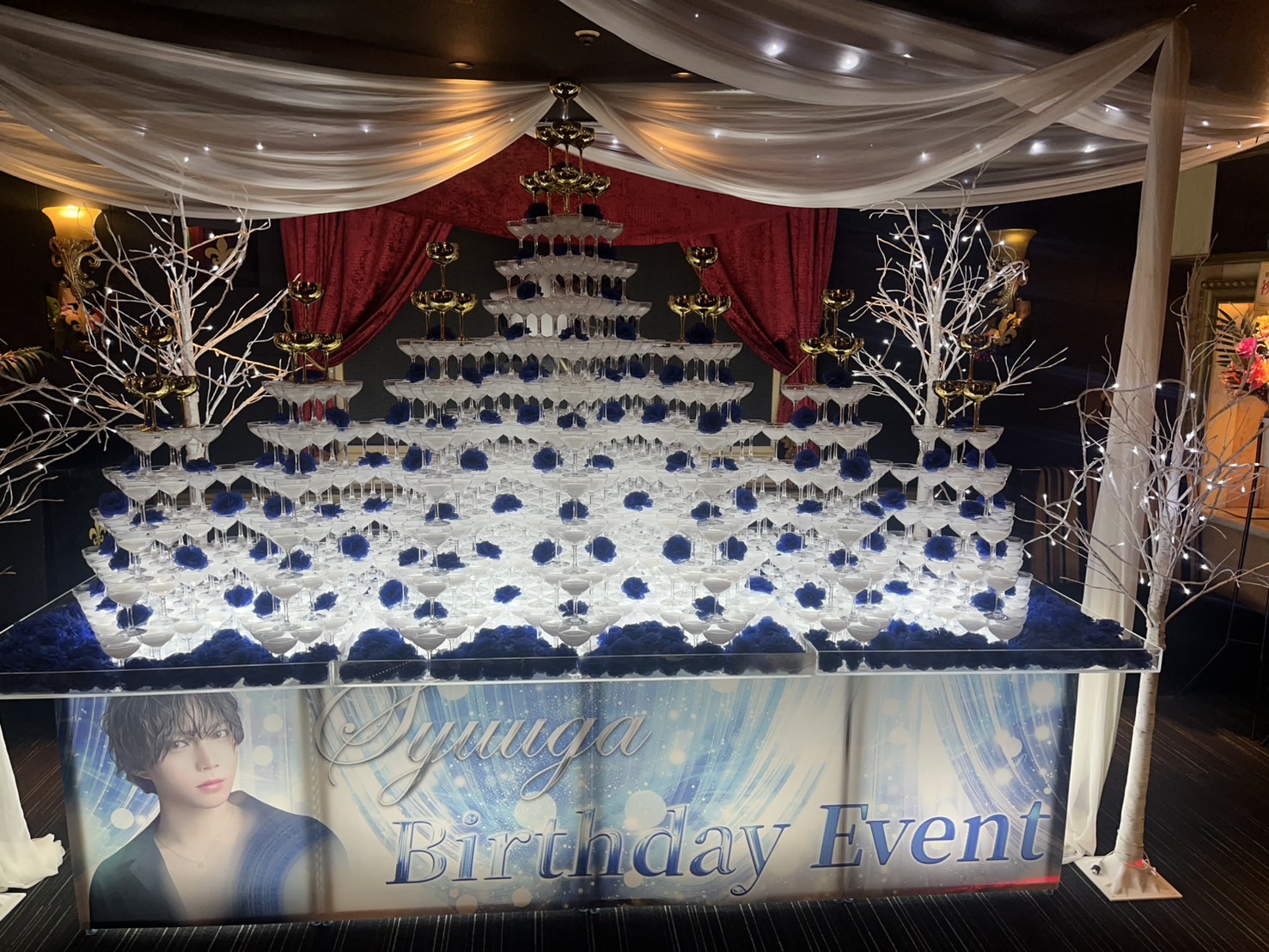 大阪アグレシオン   shuuga幹部補佐birthdayEvent2日目 シャンパンタワーいただきました