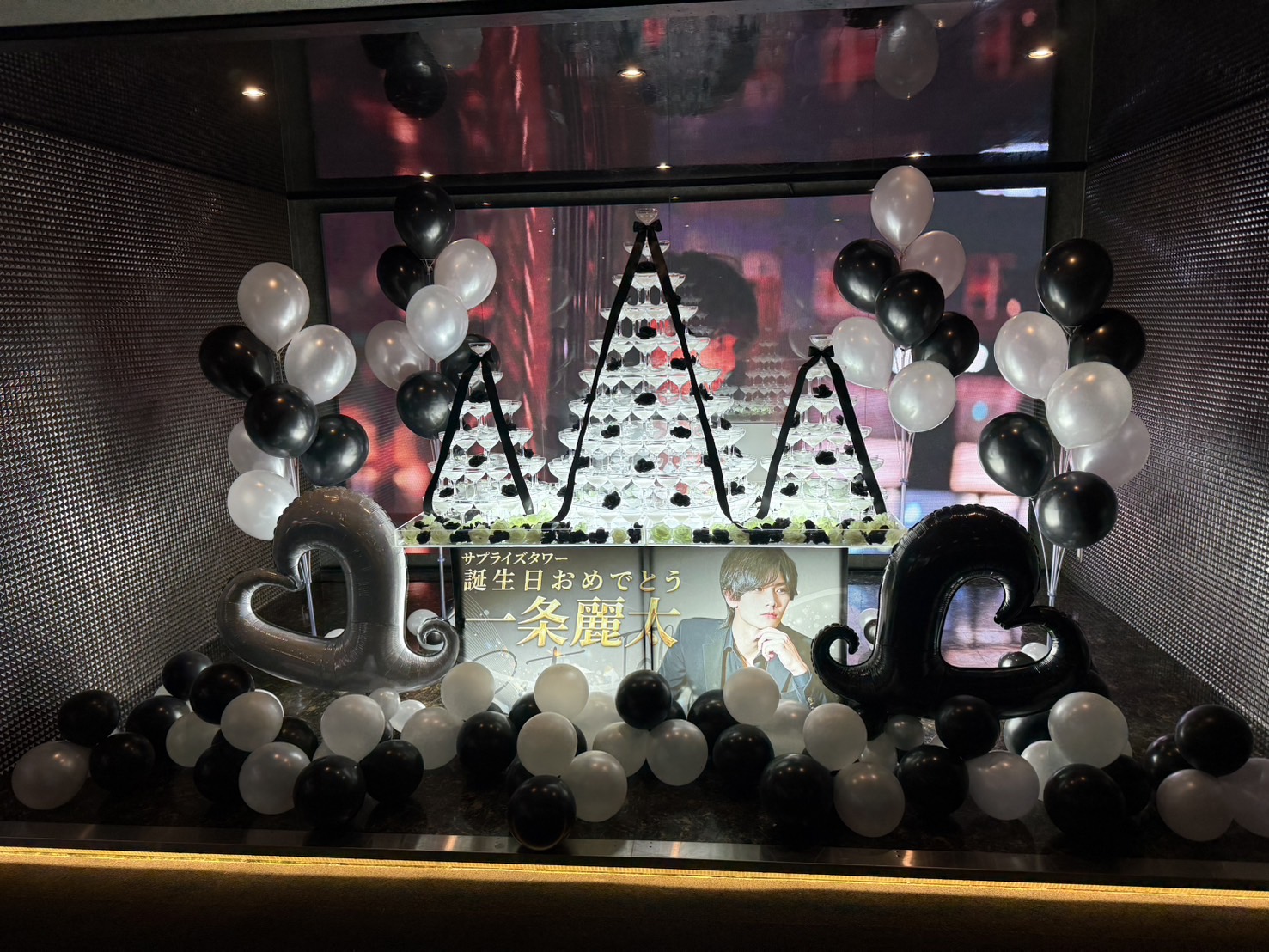 大阪🌟BELEA OSAKA🌟         一条　麗太さんの姫様より 🎂シャンパンタワーいただきました！🎂