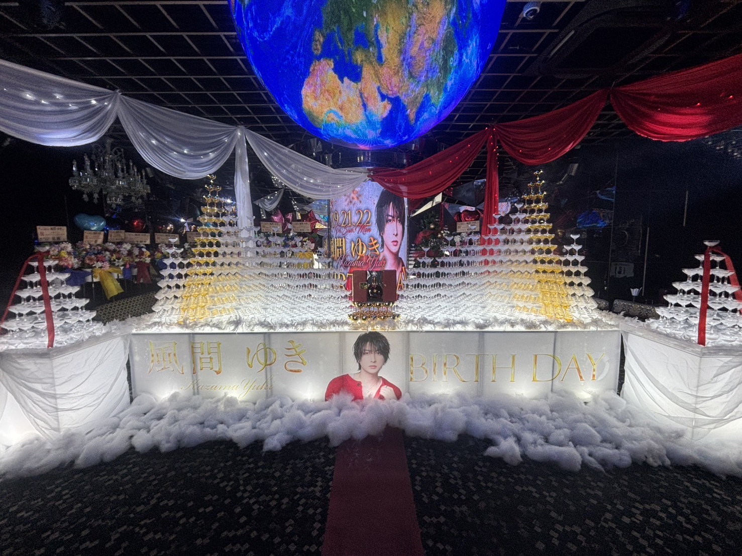 大阪🌟ONEBC REBORN🌟              風間ゆき君の姫様より シャンパンタワーいただきました！