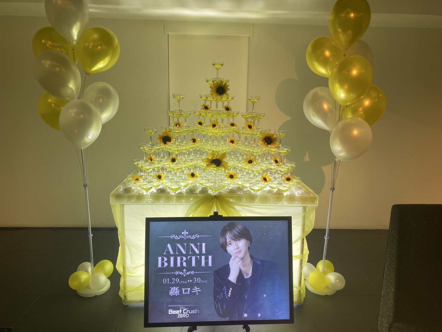 大阪🌟BeatCrushZero🌟    轟ロキ君の姫様より シャンパンタワーいただきました！