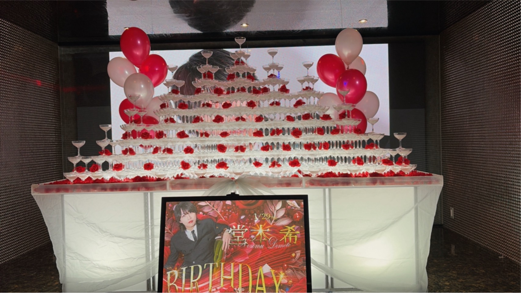 大阪　BELEA-Osaka-　堂本 希くんのお客様よりシャンパンタワーいただきました！